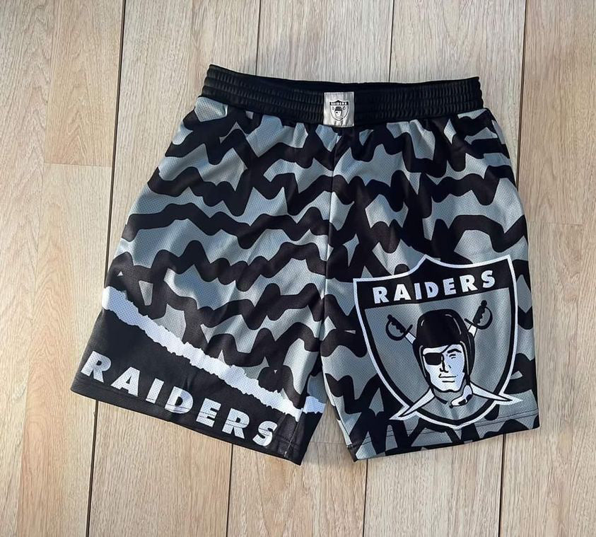 Oakland Raiders Mitchell & Ness Jumbrotron Sublimated Short - Mens