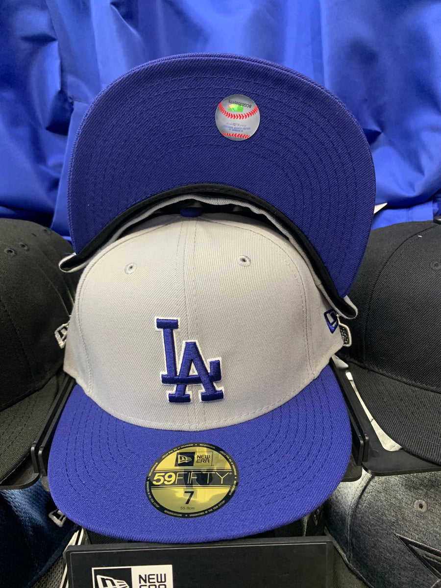 New Era Caps Tri Blend Dodgers Tee Gray/Blu/Wht
