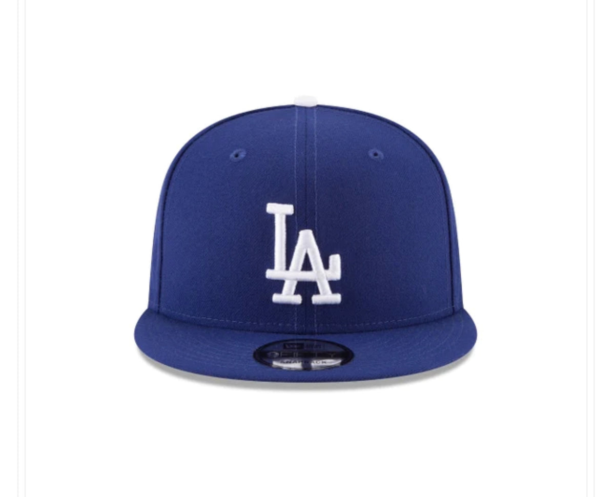 Los Angeles Dodgers MLB 9FIFTY Snapback Hat in Beige/Orewood Brown by New Era