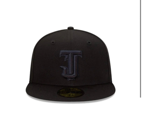 Toros de Tijuana New Era All Black And Red Bottom 59FIFTY Fitted