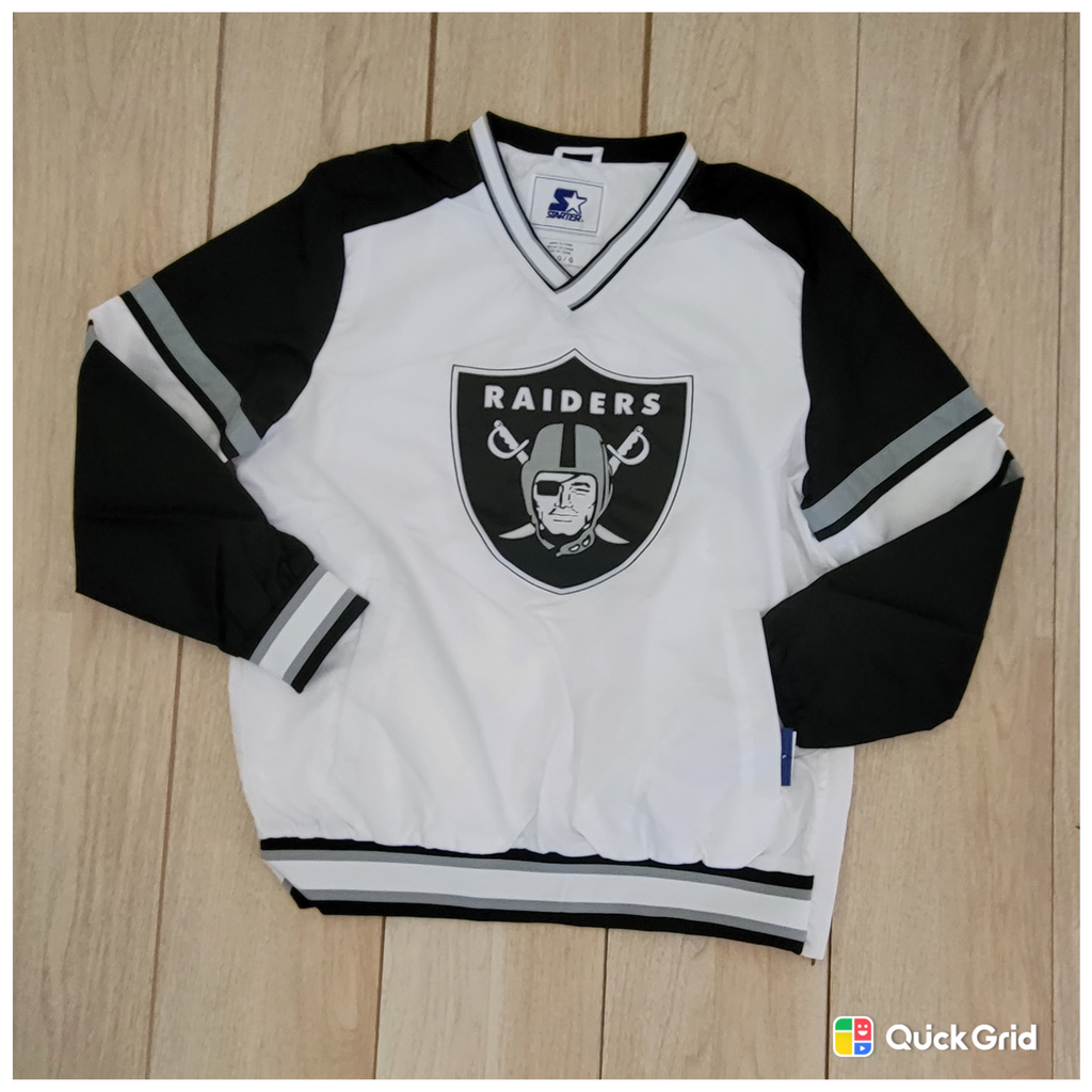 raiders starter jacket pullover