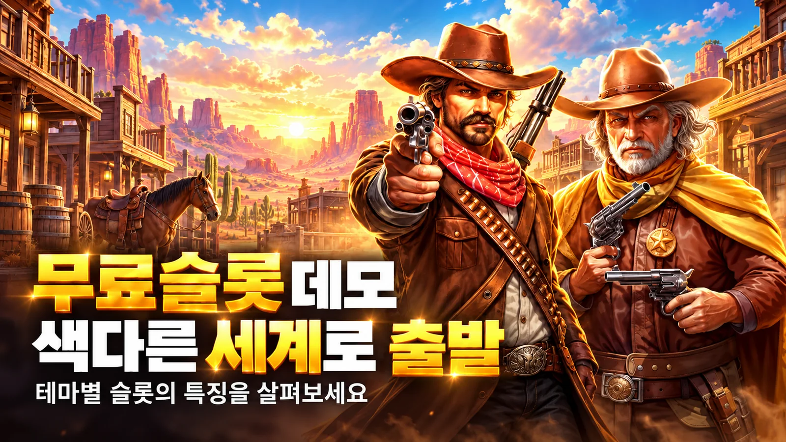 무료슬롯 데모 - 색다른 세계로 출발 (서부 카우보이 테마)