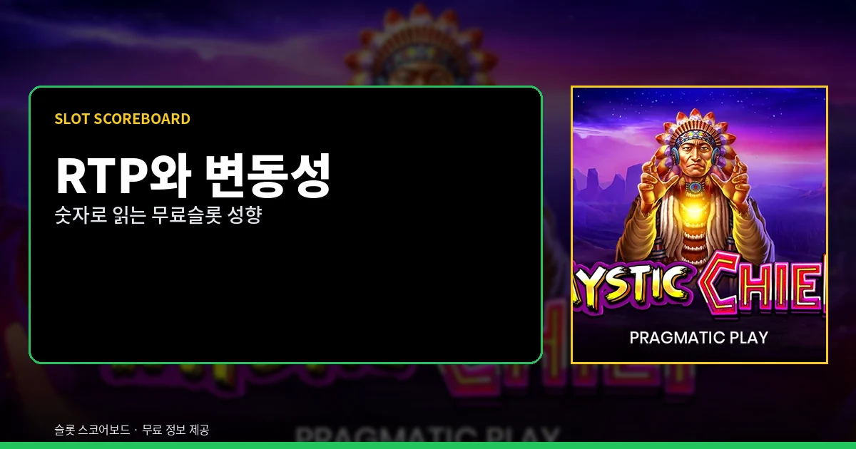 무료슬롯 RTP와 변동성 읽는 법
